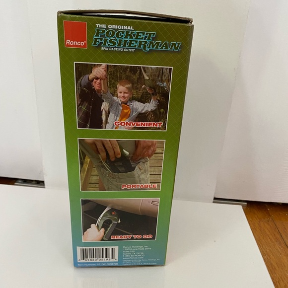 FISHING NIB Ronco Spin Casting Pocket Fisherman Glove Compartment As Seen On TV - Picture 11 of 14